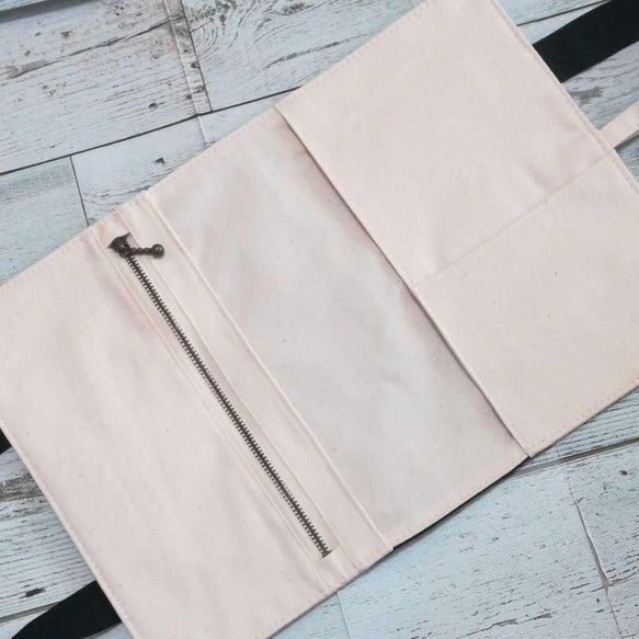 レビューブックカバー トート風 ブラック 2枚目の画像