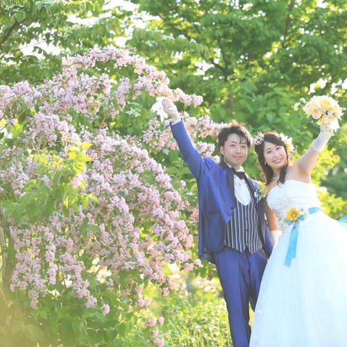 フルオーダー 新郎新婦お揃いセット サッシュリボン サッシュベルト 髪 