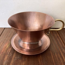 銅のコーヒードリッパー(台形型・2〜4杯用)  ※受注品 2枚目の画像