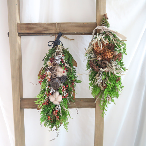 クリスマスを彩るスワッグ　brown ver. クリスマスを彩るスワッグ brown ver.