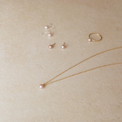 【數量有限】14KGF粉色珍珠1條項鍊 第4張的照片