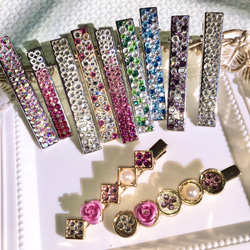 Maiさま❣️スワロフスキー　ヘアクリップ SWAROVSKI ヘアクリップ 80×22mm CA ミックスカラー
