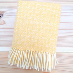 手織り カシミアマフラー 5枚目の画像