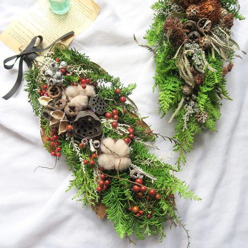 3.クリスマススワッグ 送料無料☆Christmas⭐︎ swag X'mas swag ドライフラワー