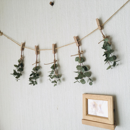 ドライフラワー お部屋で森林浴♡グリーン シンプル ガーランド