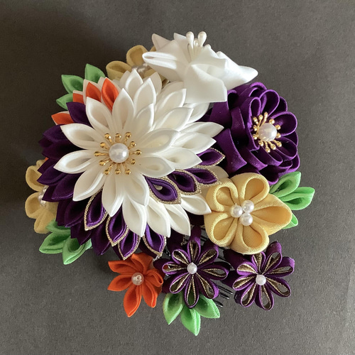 オーダー品】つまみ細工 羽子板 梅の花 オーダー品】つまみ細工 羽子板