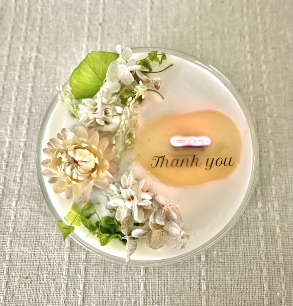 ボタニカルメッセージキャンドル　- Botanical Message Candle -ナチュラル 2枚目の画像