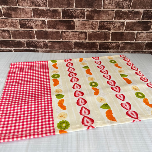 いちご ☆フルーツサンド お弁当袋 コップ袋 ハンドメイド ランチョン