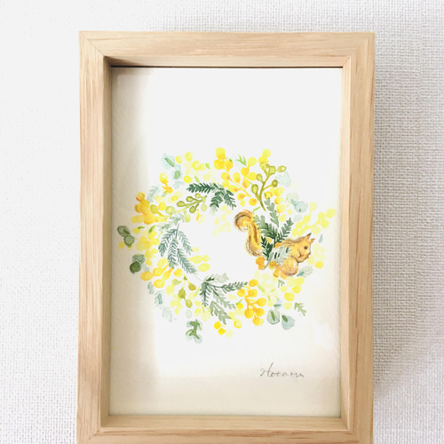 水彩画 原画 栗鼠