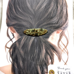 8color【7㌢】大人も似合うインド刺繍リボンのヘアピン　ぱっちんピン　 9枚目の画像