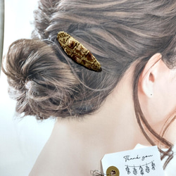 8color【7㌢】大人も似合うインド刺繍リボンのヘアピン　ぱっちんピン　 8枚目の画像