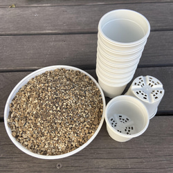 プラ鉢 A-25×10個とオリジナル多肉の土1.5リットル セット 多肉植物