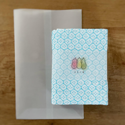 刺し子の花ふきん　〔亀甲花刺し(水色)〕 7枚目の画像
