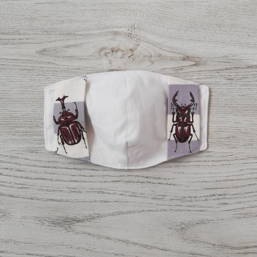 No.419 オーダーマスクハンドメイドマスク昆虫クワガタカブトムシ