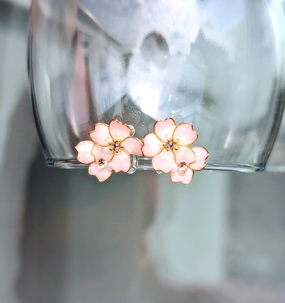 ❀都桜❀ノンホールピアス 3枚目の画像