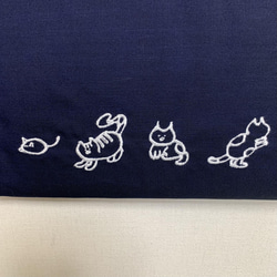 《送料無料》入園入学にも！レッスンバック　猫刺繍 5枚目の画像