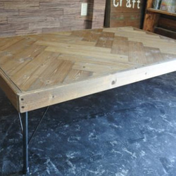 120cm×60cm HERRINGBONE TABLE 4枚目の画像