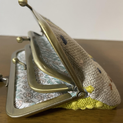 親子がま口財布 ミナペルホネン サンドローズ&タンバリン がま口