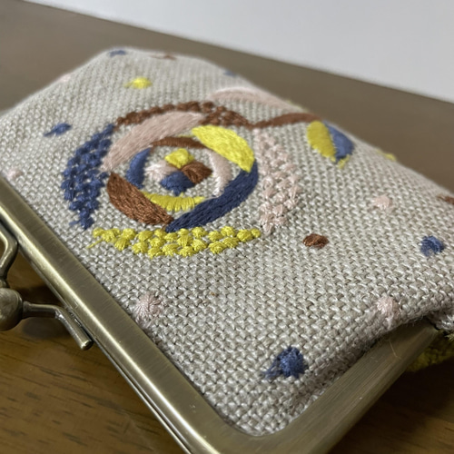 ミナペルホネン　親子がま口　財布　ハンドメイド　タンバリン 受注製作】ミナペルホネン タンバリン 親子がま口財布 | patapata.