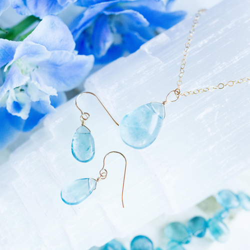 良品、良質】ラリマー ペンダントトップ セット 8点☆雫 ハート