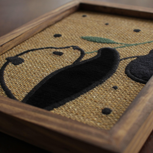 額縁絵A5サイズ・アップリケ刺繍19・20 フォトフレーム・写真立て
