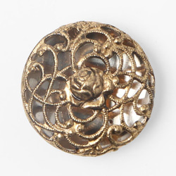 フィリグリー・メタル ボタン 2.2cm オールド・ゴールド バーボフカ限定 1枚目の画像