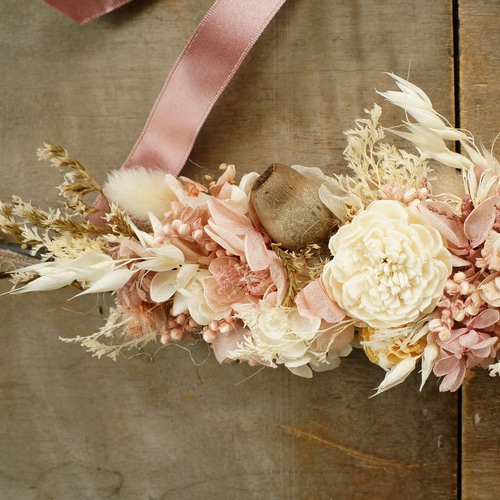 ✴︎Chocolaさま専用✴︎フラワーリース　スワッグ　春リース　造花 ミモザ リース スワッグリース 造花 アーティフィシャルフラワー