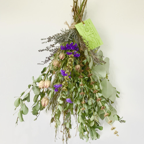 香り立つ無農薬 レモンの香りワックスフラワー・ユーカリ・タイム