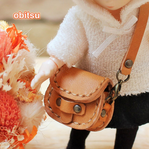 ☆ドール 鞄 ポシェット ベージュ （濃） ☆ピュアニーモ ミディ