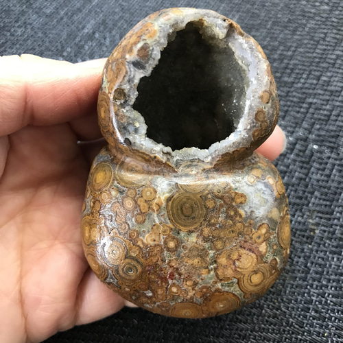 ゴビ石−817 眼石＆水晶ドーム 原石 鑑賞石 その他置物 KIKI 通販