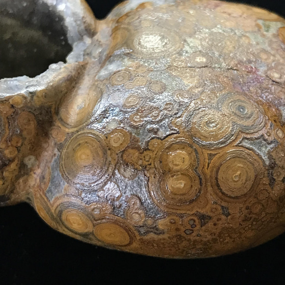 ゴビ石−817 眼石＆水晶ドーム　原石　鑑賞石 3枚目の画像