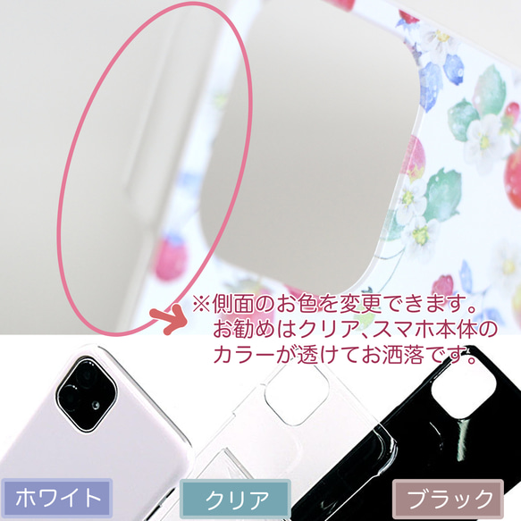 苺とラズベリー ハード スマホケース【全機種対応&送料無料】iPhone Android Xperia GALAXY 6枚目の画像