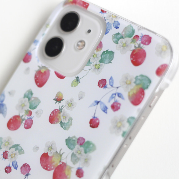 苺とラズベリー ハード スマホケース【全機種対応&送料無料】iPhone Android Xperia GALAXY 3枚目の画像