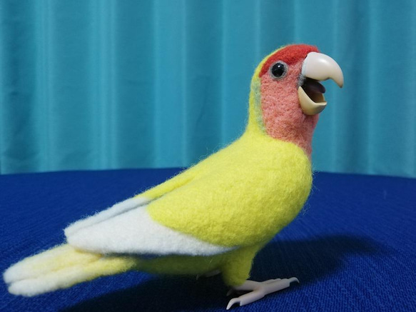 羊毛フェルト　コザクラインコ　ゴールデンチェリー 8枚目の画像