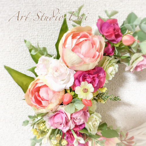 チューリップのリース ＊スプリングリース ＊ピンク ＊ギフト