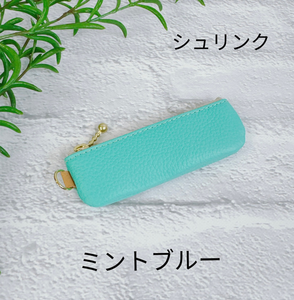 コインが見やすくたっぷり入る長細いコインケース  シュリンク　ビタミンカラー 4枚目の画像