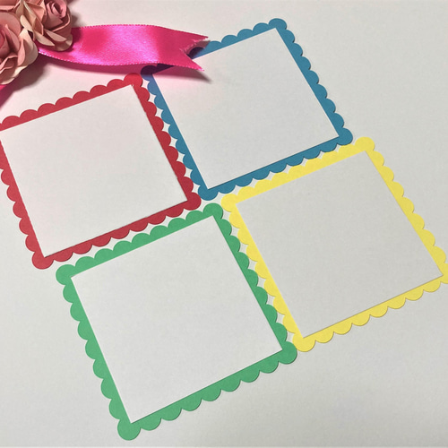 正方形のメッセージカード24枚 お花無し メッセージカード haruhisa