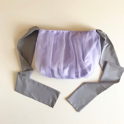 【受注生産】〈3way〉  ribbon tote bag （パープル） 10枚目の画像