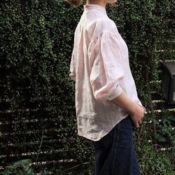 さわやか細ピンクストライプリネンシャツ シャツ by500 通販 13338171