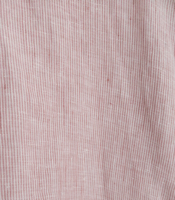 さわやか細ピンクストライプリネンシャツ 9枚目の画像