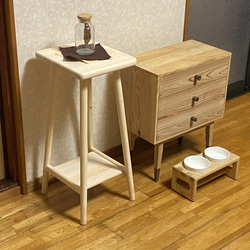 角のないダブルサイドテーブル　飾り台　Double side table 2枚目の画像