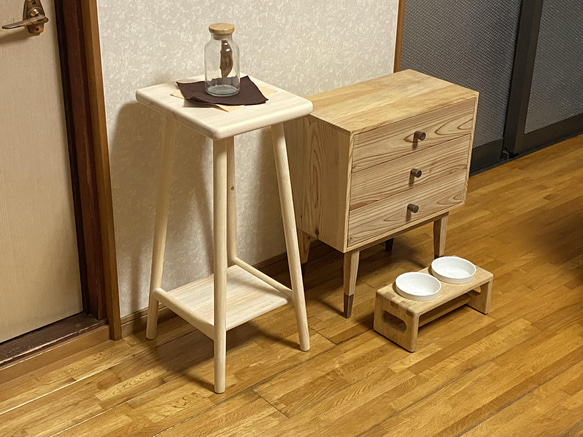 角のないダブルサイドテーブル　飾り台　Double side table 2枚目の画像