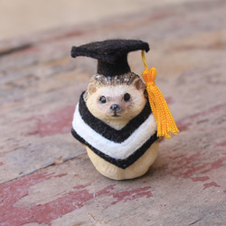 卒業ペット人形デコレーション・卒業ギフト・学士の制服・学士の帽子・ハリネズミ・モルモット・ハムスター 7枚目の画像