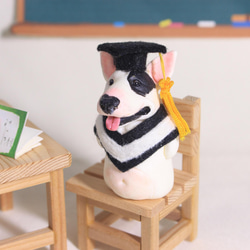 卒業式ペットドールデコレーション‧卒業式ギフト‧学士号ユニフォーム‧学士号キャップ‧犬 3枚目の画像
