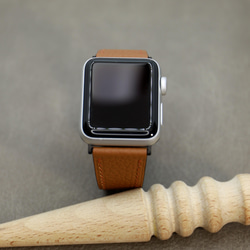 【新作】高級革使用Apple Watch トゴ　レザーベルト　レザーバンド　時計バンド D85 高級金具付け 5枚目の画像