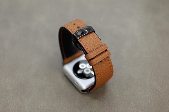 【新作】高級革使用Apple Watch トゴ　レザーベルト　レザーバンド　時計バンド D85 高級金具付け 6枚目の画像