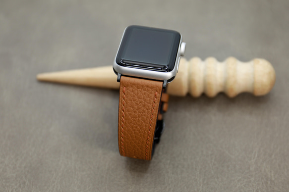 【新作】高級革使用Apple Watch トゴ　レザーベルト　レザーバンド　時計バンド D85 高級金具付け 9枚目の画像