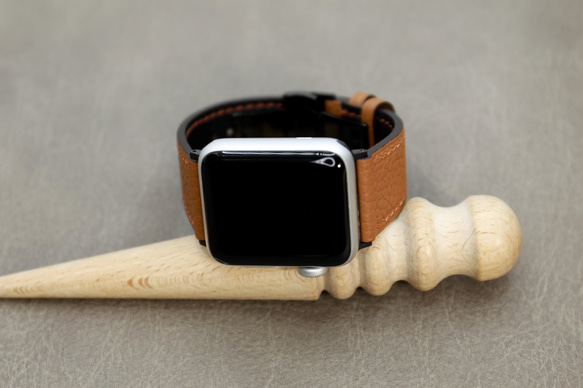 【新作】高級革使用Apple Watch トゴ　レザーベルト　レザーバンド　時計バンド D85 高級金具付け 8枚目の画像