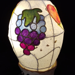 和紙と陶器の灯り・二房の葡萄 3枚目の画像