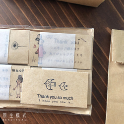 63×33サイズ　サンキューシール　下thank you シンプル　北欧 4枚目の画像